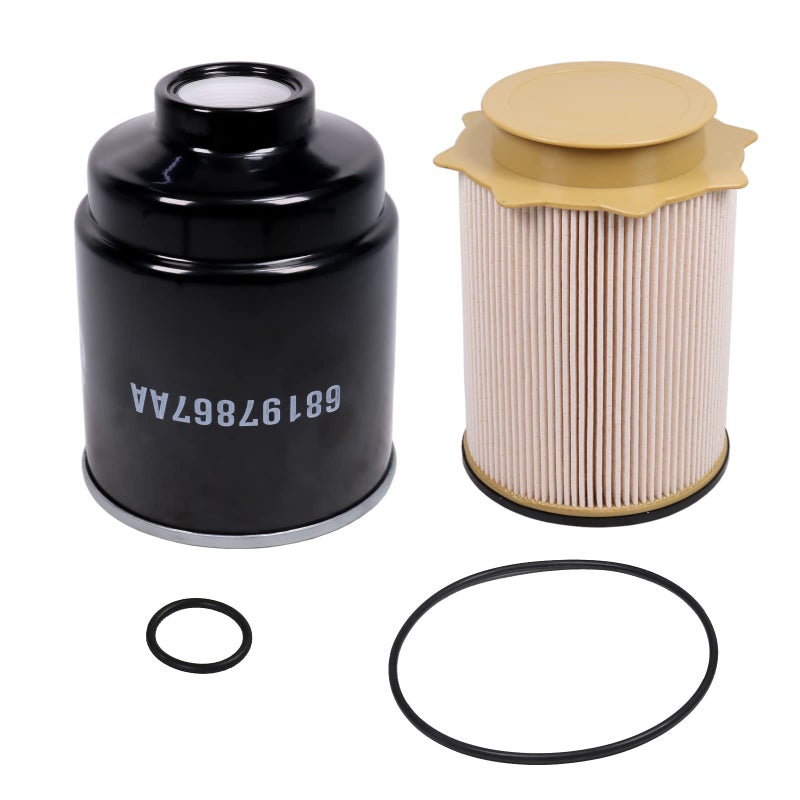 CARMOCAR Fuel Filter Water Separator Set replacement for 2013-2018 Dodge Ram 6.7L Cummins 2500 3500 4500 5500 Turbo Diesel Engines Replaces 68197867AA 68157291AA - Image 1